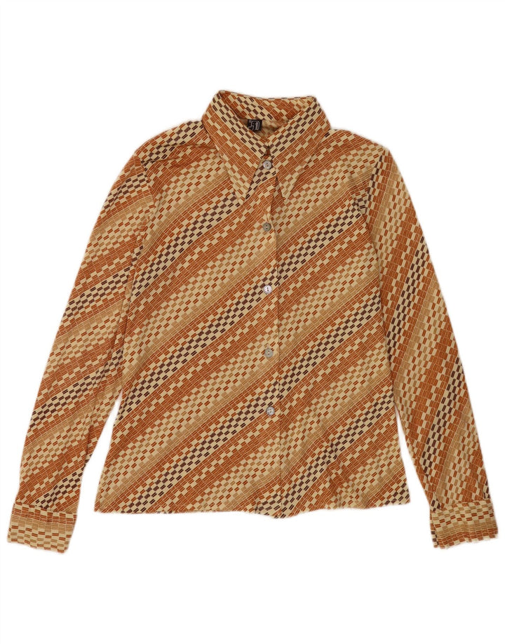 Vintage ženska košulja IT 48 XL smeđe na pruge