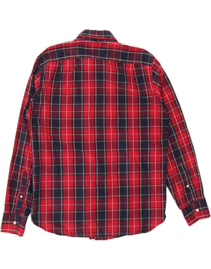 J. CREW Mens Shirt Large Red Check Cotton Vintage J. Crew and Second-Hand J. Crew from Messina Hembry 