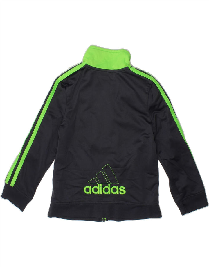 ADIDAS Girls Tracksuit Top Jacket 2-3 Years Black Polyester Vintage Adidas and Second-Hand Adidas from Messina Hembry 