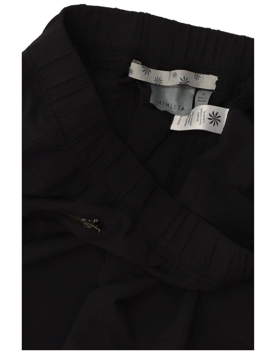 ATHLETA Ženske uske ležerne hlače US 4 male W28 L28 crni poliester