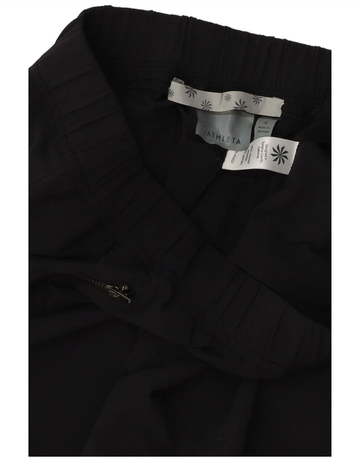 ATHLETA Ženske uske ležerne hlače US 4 male W28 L28 crni poliester