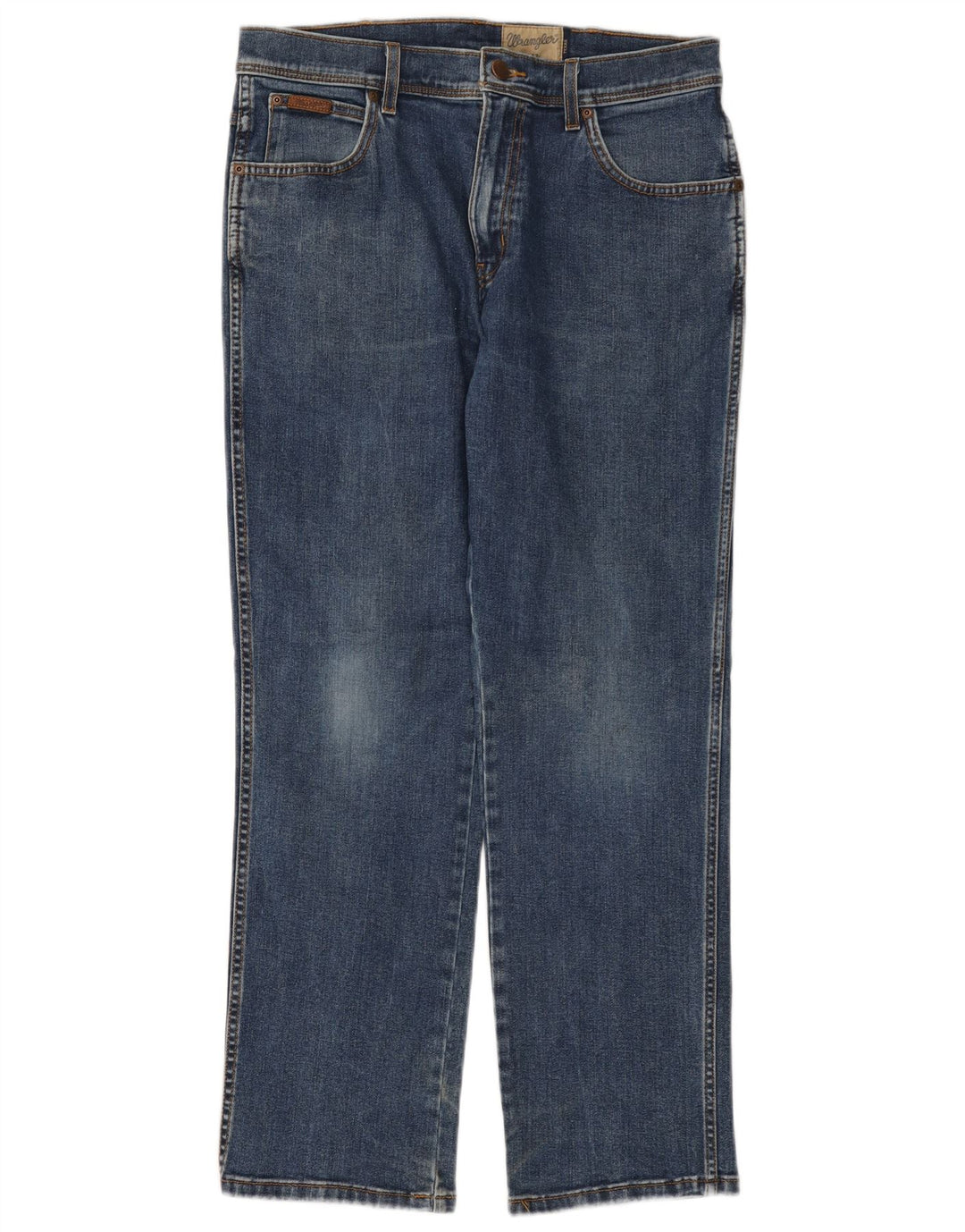 WRANGLER Muške Texas Straight Jeans W34 L30 Plavi pamuk