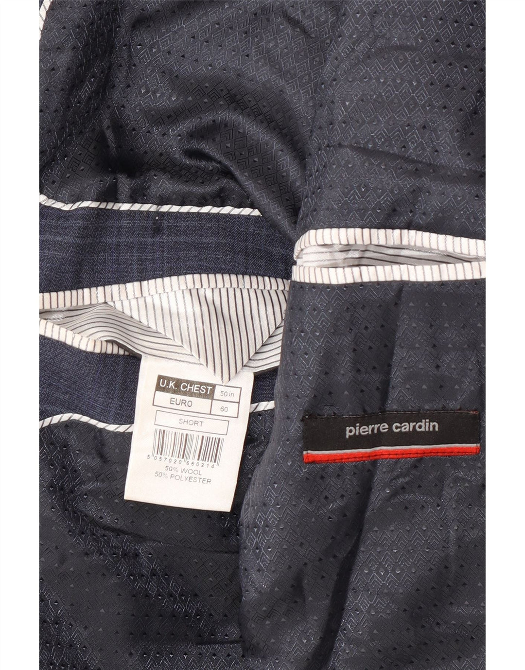 Pierre Cardin muška jakna sa 2 gumba UK 50 5XL tamnoplavi karirani