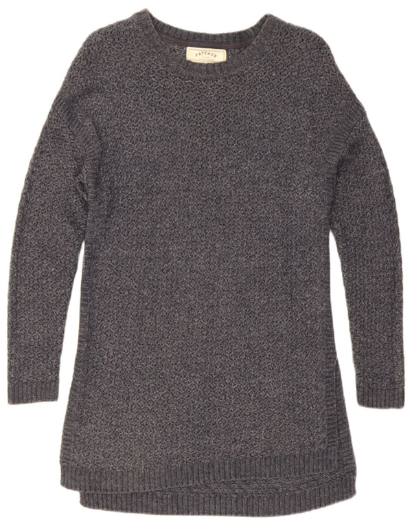 Fat Face ženski džemper s dugačkim veznim izrezom UK 12 srednje sivi