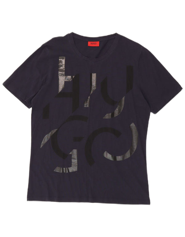 Hugo Boss muška majica kratkih rukava s grafičkim motivima XL tamnoplavi pamuk