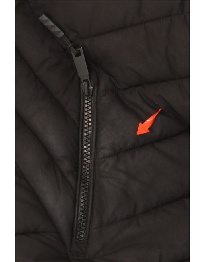 SUPERDRY ženski podstavljeni kaput UK 12 srednji crni poliester