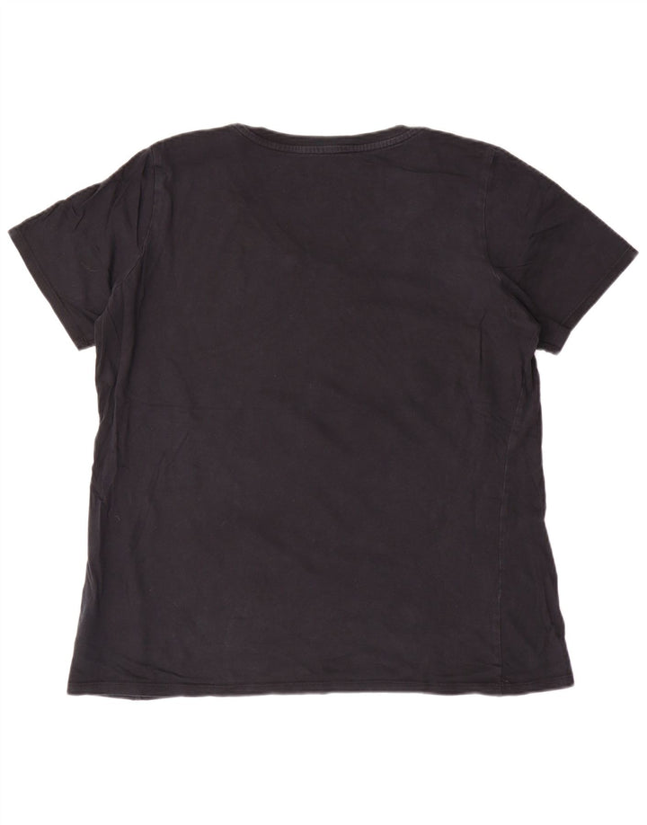 Nike ženska majica atletskog kroja UK 18 XL crni pamuk