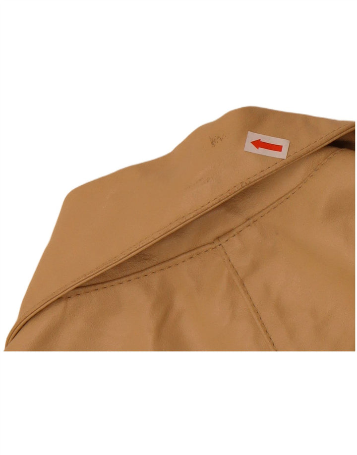 MOTIVI ženska biciklistička kožna jakna UK 8 Mala bež koža