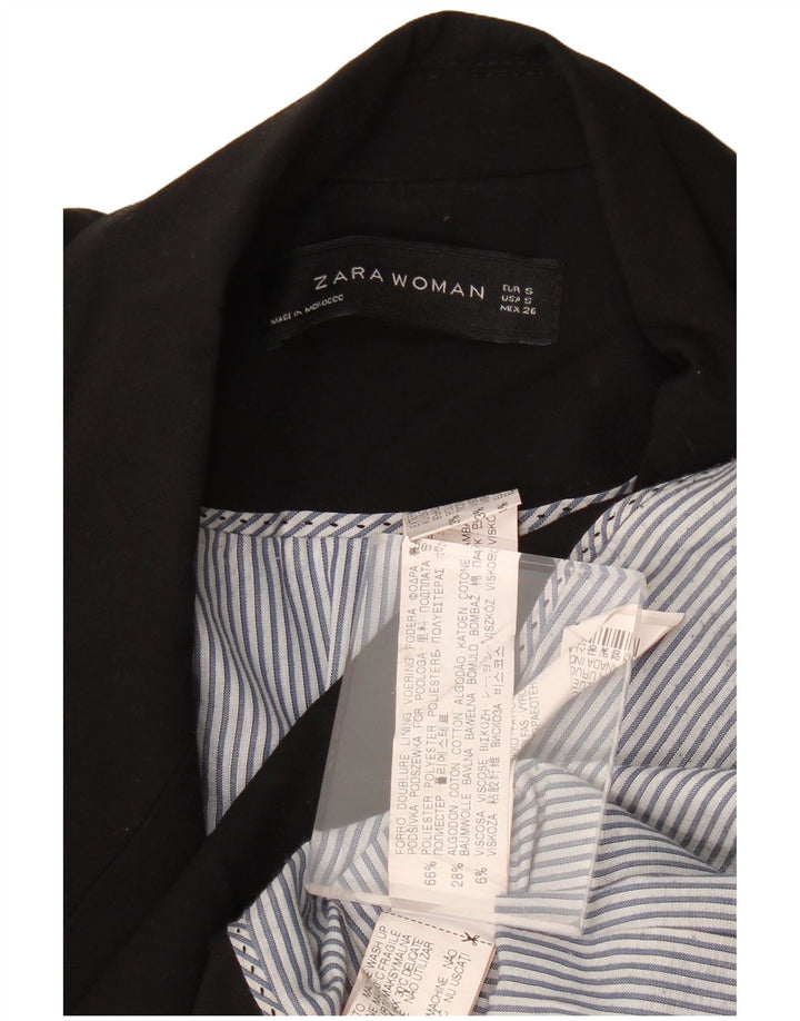 ZARA ženski sako sa 1 gumbom UK 10 mali crni poliester