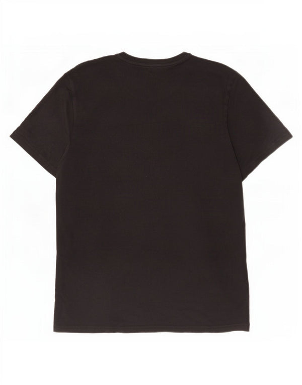 Jack Wills Mens Classic Fit Graphic T-Shirt Top Medium Black Cotton