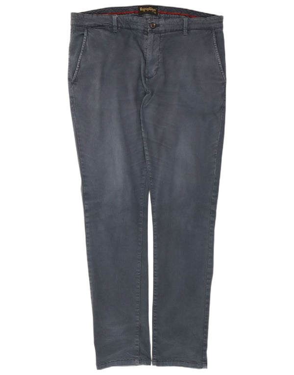 Refrigiwear muške uske chino hlače IT 52 XL W36 L32 tamnoplavi pamuk