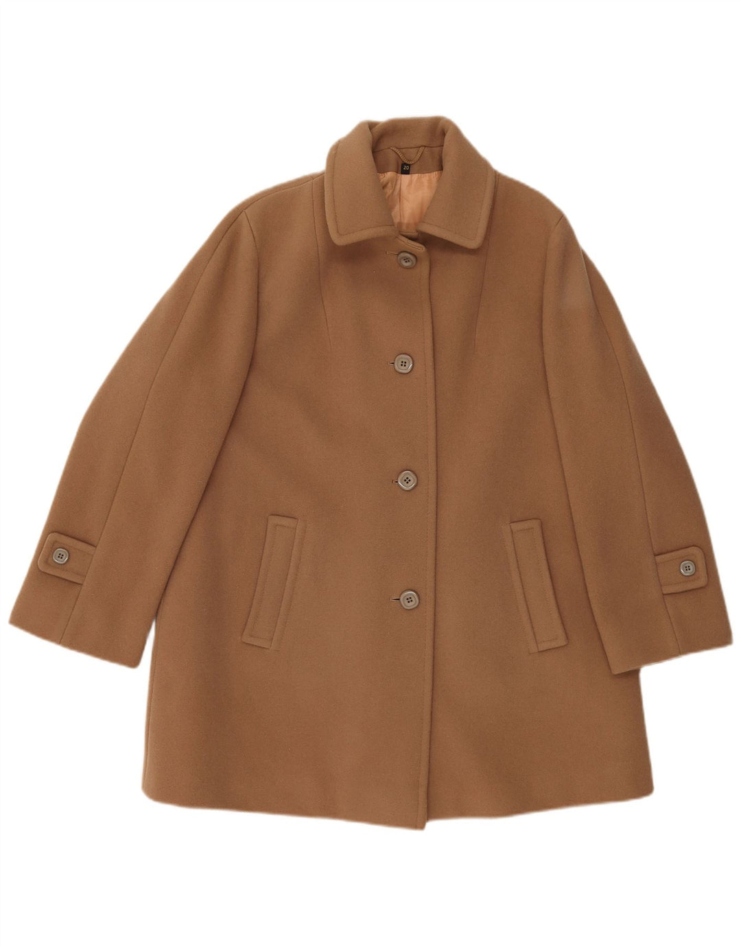 LAMPERT ženski kaput UK 20 2XL smeđa janjeća vuna