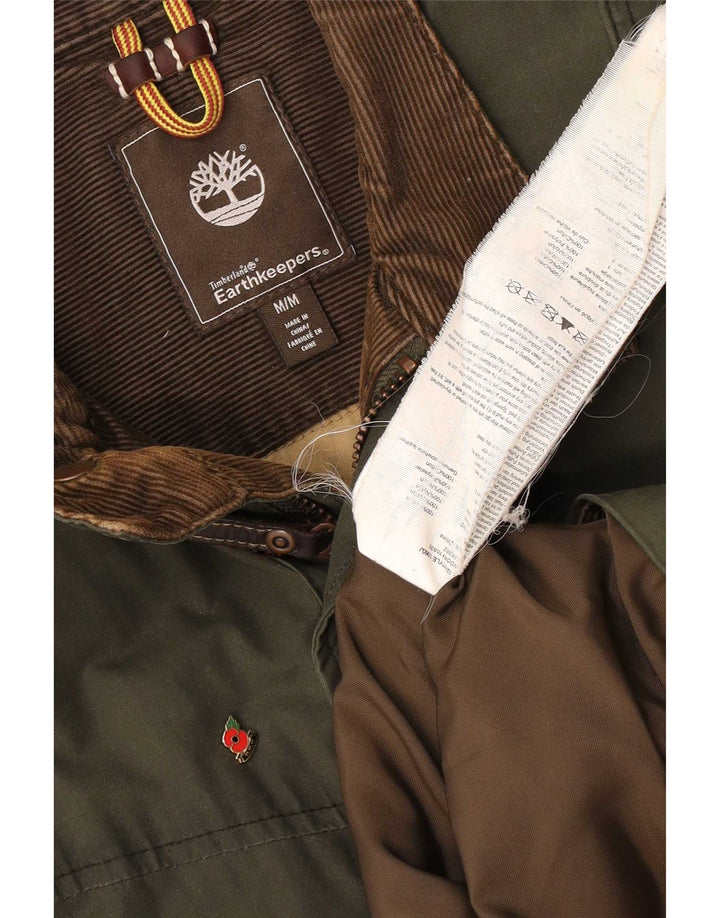 Timberland Mens Earthkeepers Utility Jacket UK 38 Medium Khaki Cotton