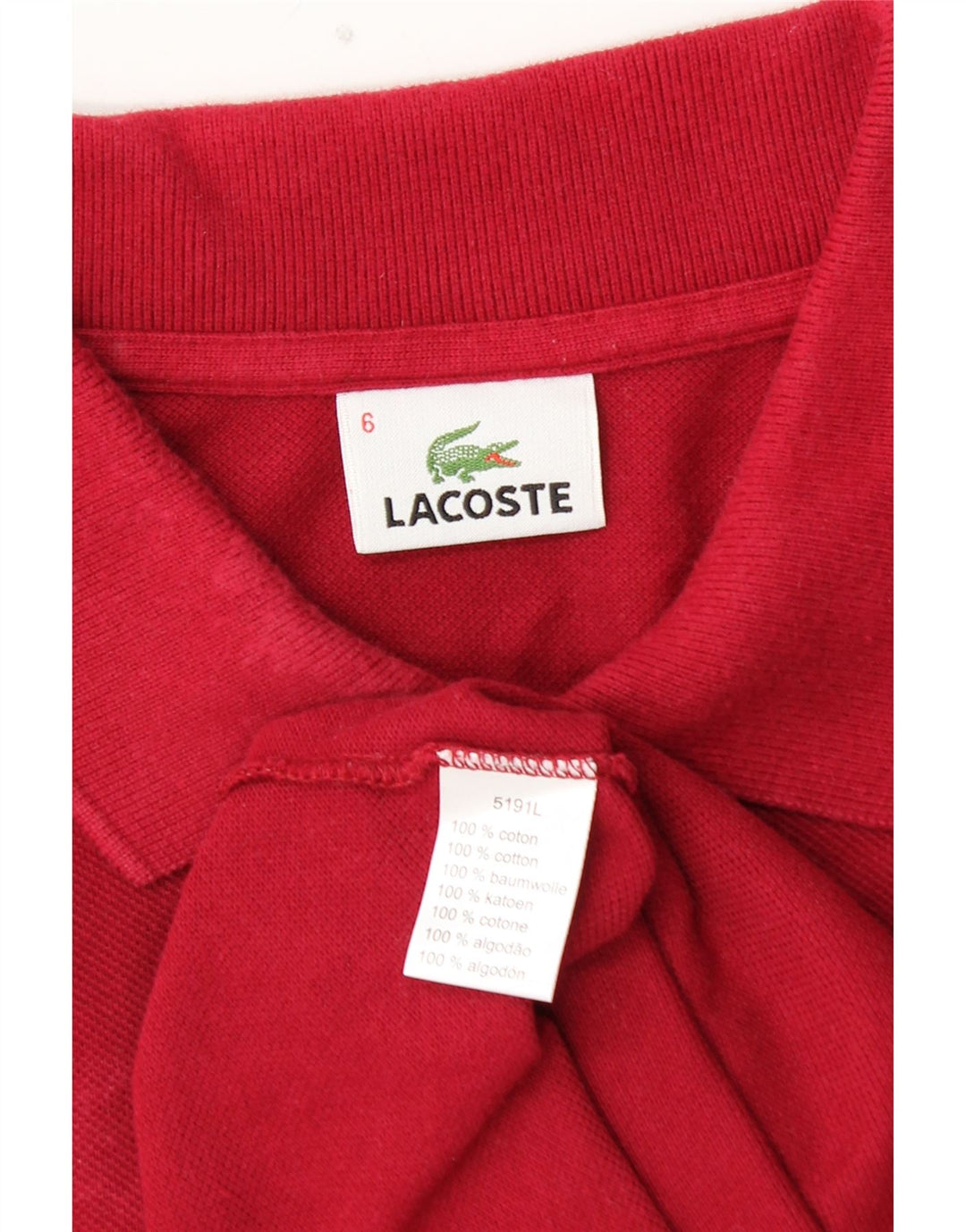 LACOSTE muška polo majica veličina 6 XL crveni pamuk
