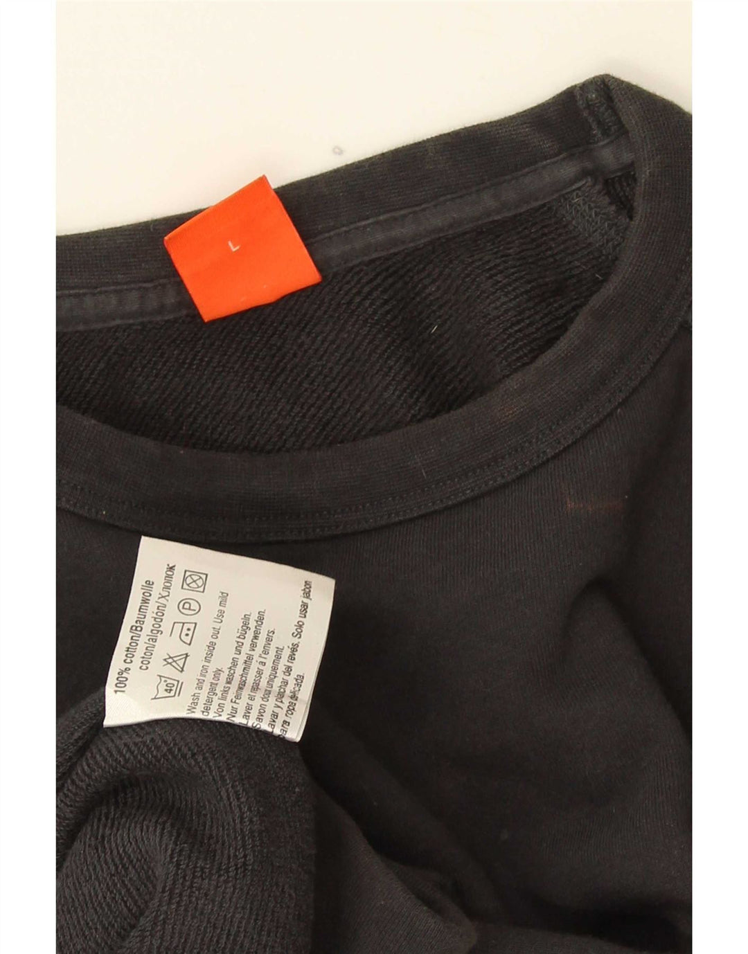 Hugo Boss muška majica dugih rukava s grafikama, veliki sivi pamuk