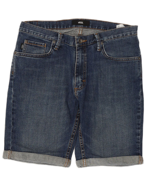 VANS Mens Denim Shorts W30 Medium Navy Blue Cotton