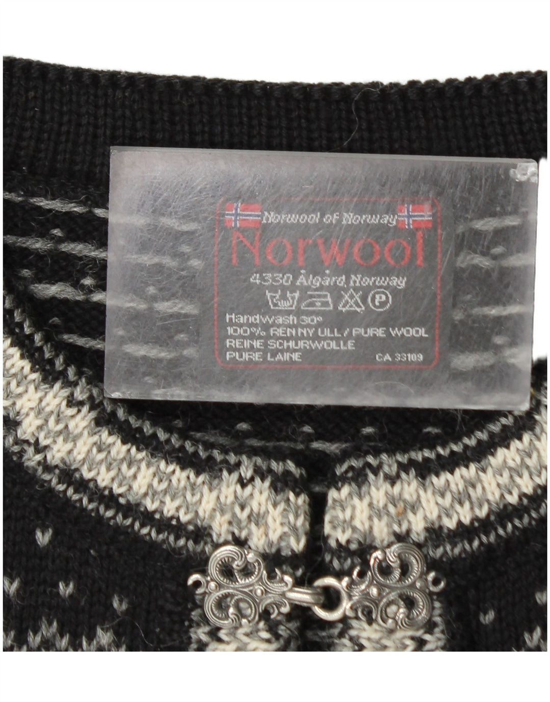 Norwool muški kardigan džemper srednje crne boje Fair Isle New Wool