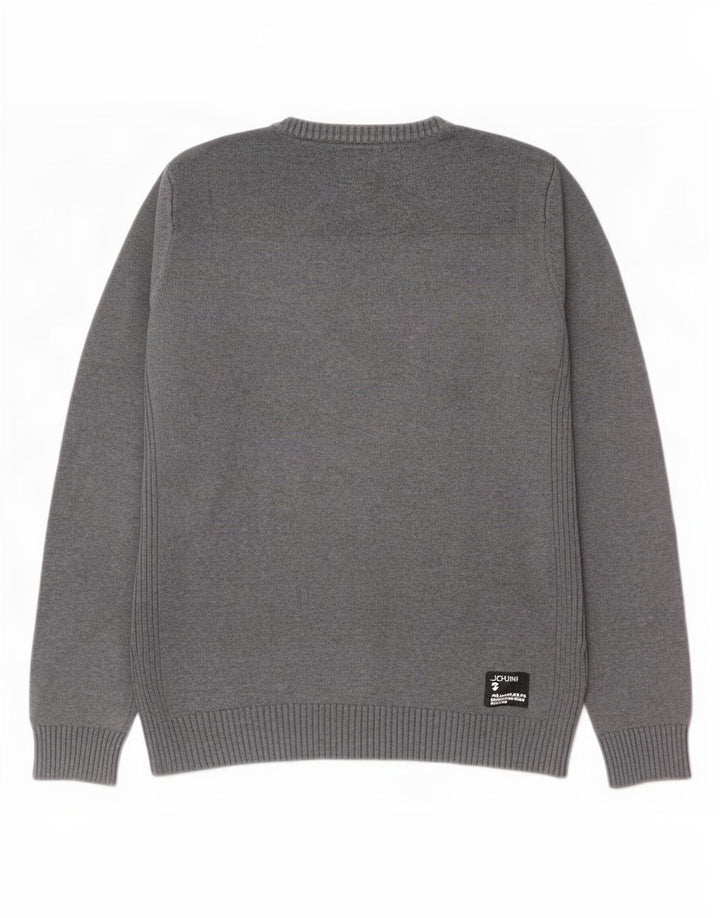 Jack & Jones muški džemper s V-izrezom, srednje sivi pamuk
