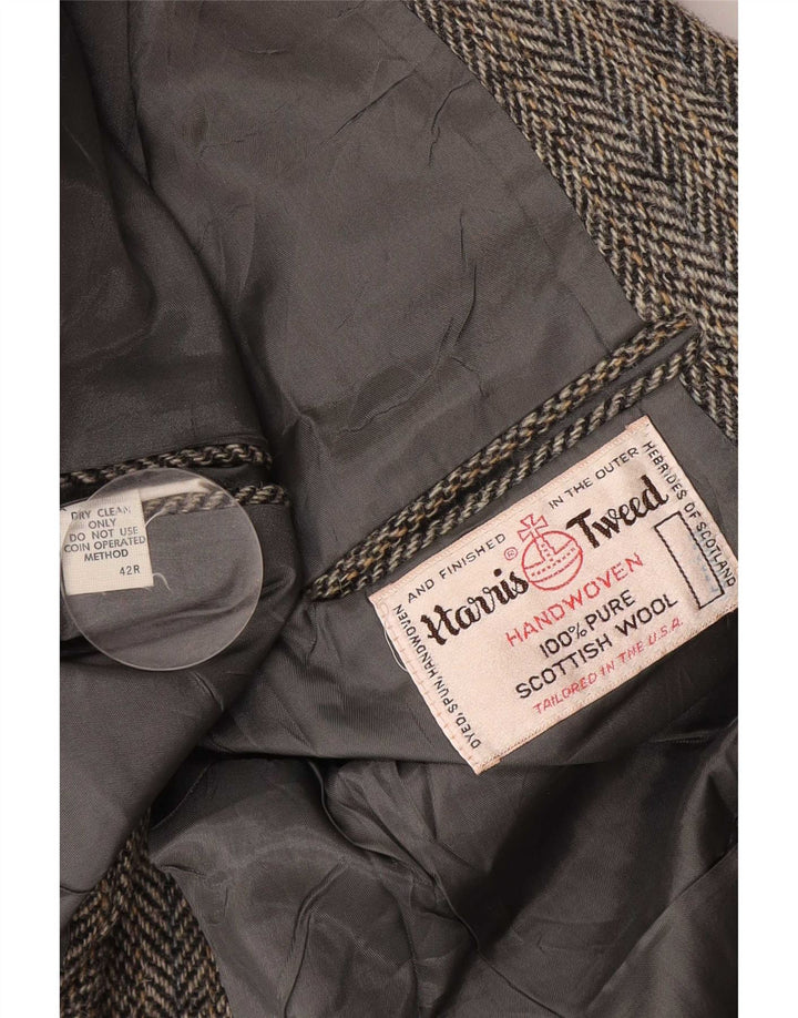 Harris Tweed muška jakna regularnog kroja UK 42 srednje siva riblja kost