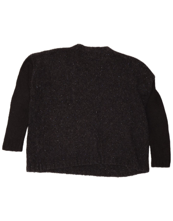 Topshop ženski pulover s okruglim izrezom UK 10 Small Grey Flected