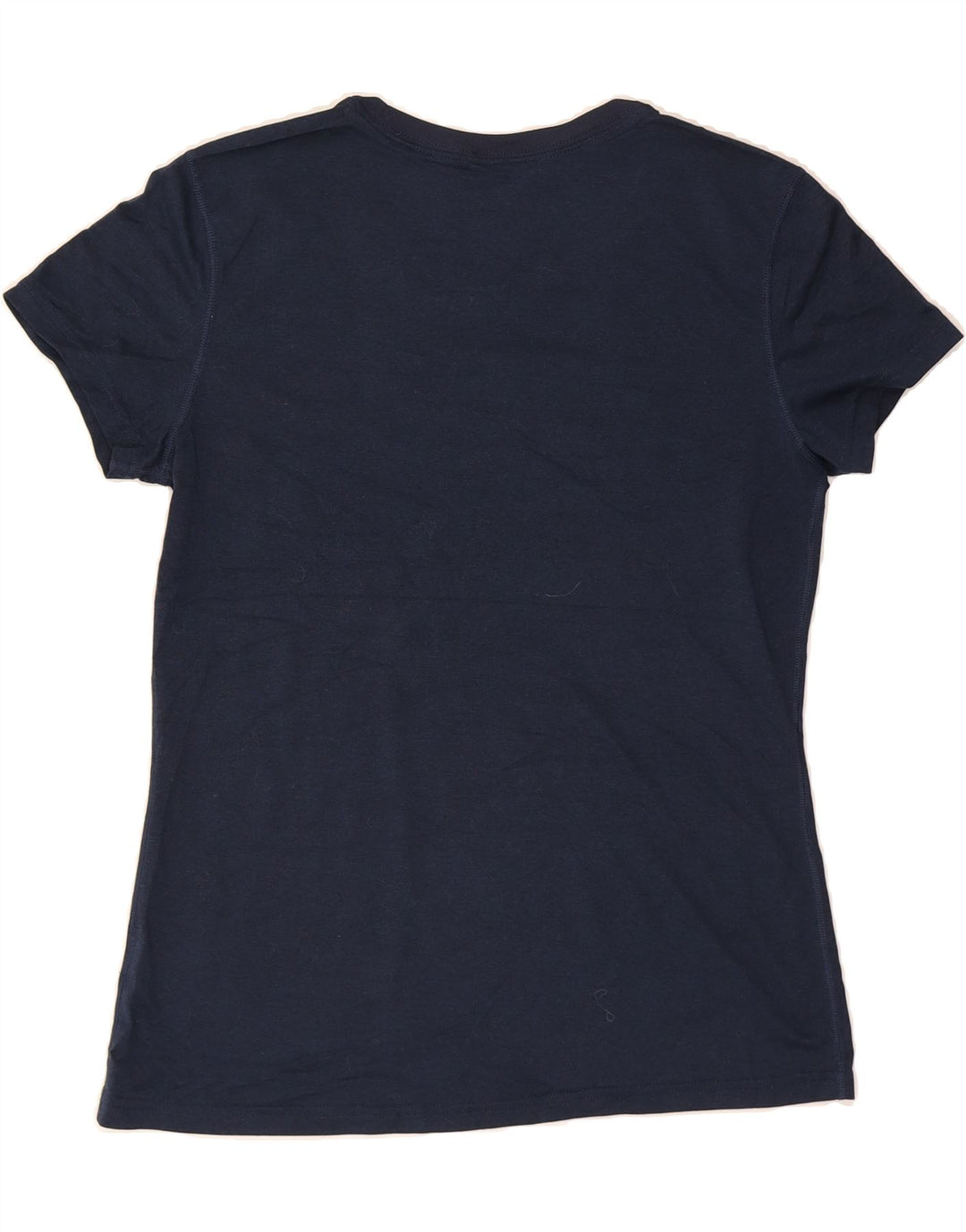 NIKE Womens Dri Fit Graphic T-Shirt Top UK 14 Medium Navy Blue Polyester Vintage Nike and Second-Hand Nike from Messina Hembry 