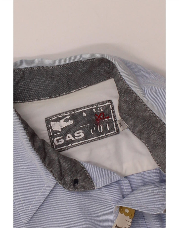GAS Mens Short Sleeve Shirt XL Blue Cotton Vintage Gas and Second-Hand Gas from Messina Hembry 