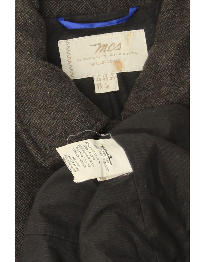 MARLBORO CLASSICS Ženski kaput UK 12 Srednje siva vuna