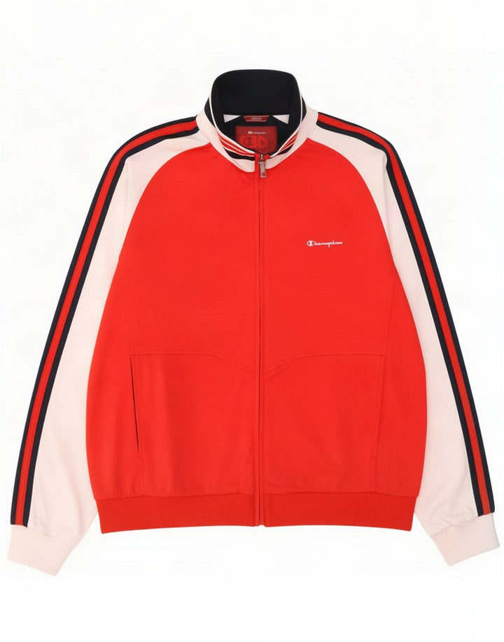 Gornja jakna muške trenirke Champion Large Red Colourblock Polyester