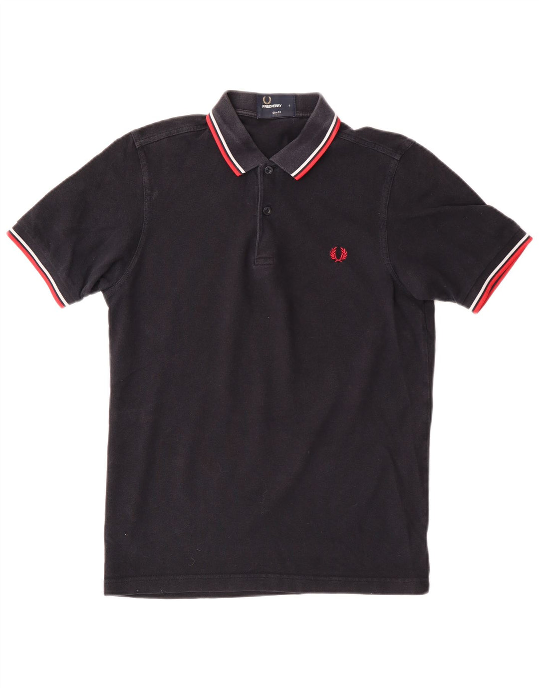 Fred Perry muška uska polo majica Mala crna pamučna