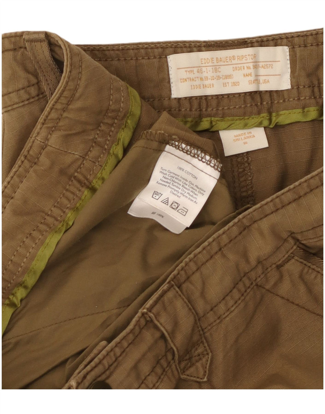 Eddie Bauer ženske kargo kratke hlače US 16 2XL W40 kaki pamuk