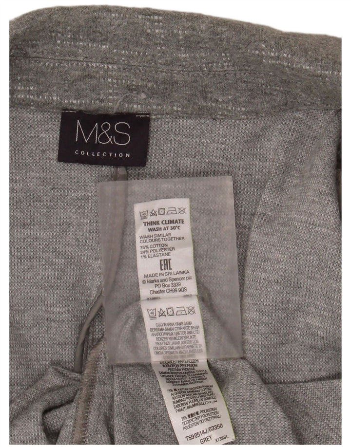 Marks & Spencer ženska jakna s otvorenim sakoom s 3/4 rukava UK 20 2XL sivi pamuk