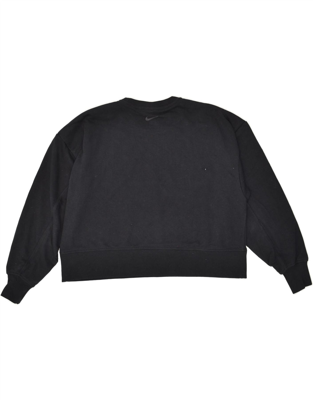 NIKE Womens Crop Graphic Sweatshirt Jumper UK 10 Small Black Vintage Nike and Second-Hand Nike from Messina Hembry 