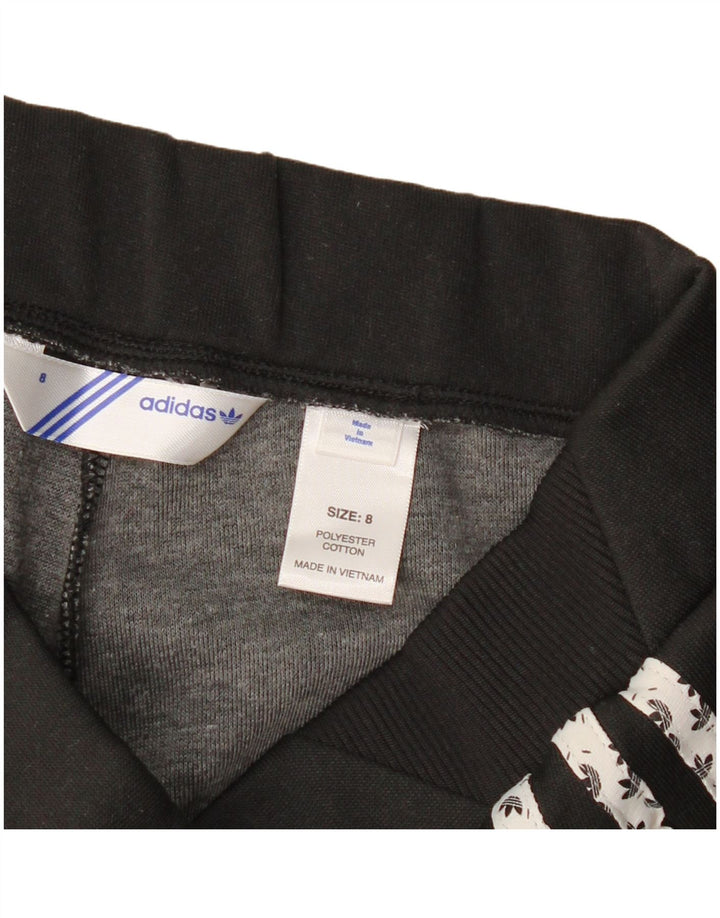 Adidas Ženske Graphic Trenirke Hlače UK 8 Male crne poliesterske