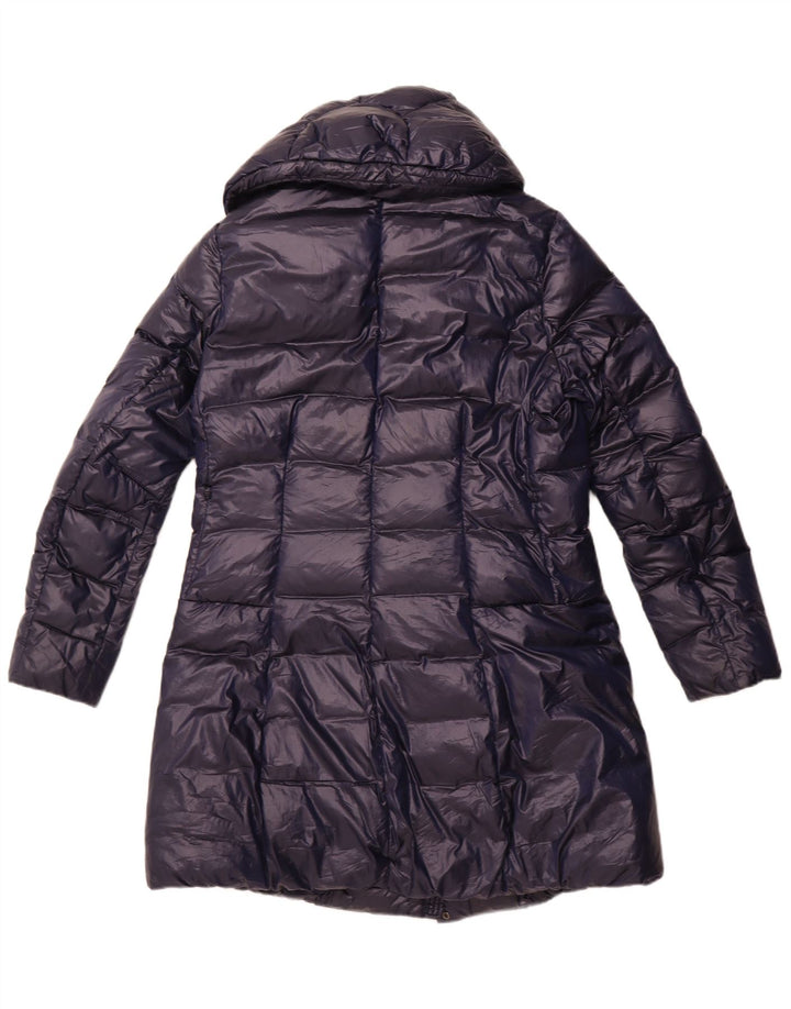 Blauer ženski podstavljeni kaput s kapuljačom UK 18 XL tamnoplavi poliester