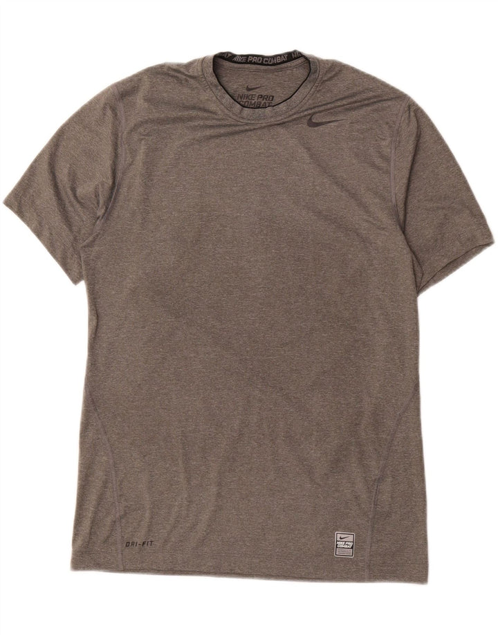 NIKE Mens Dri Fit T-Shirt Top Medium Grey Polyester Vintage Nike and Second-Hand Nike from Messina Hembry 