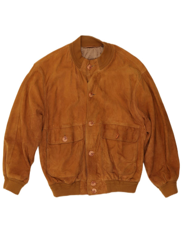 VINTAGE muška bomber jakna od antilopa UK 38 srednje bež koža