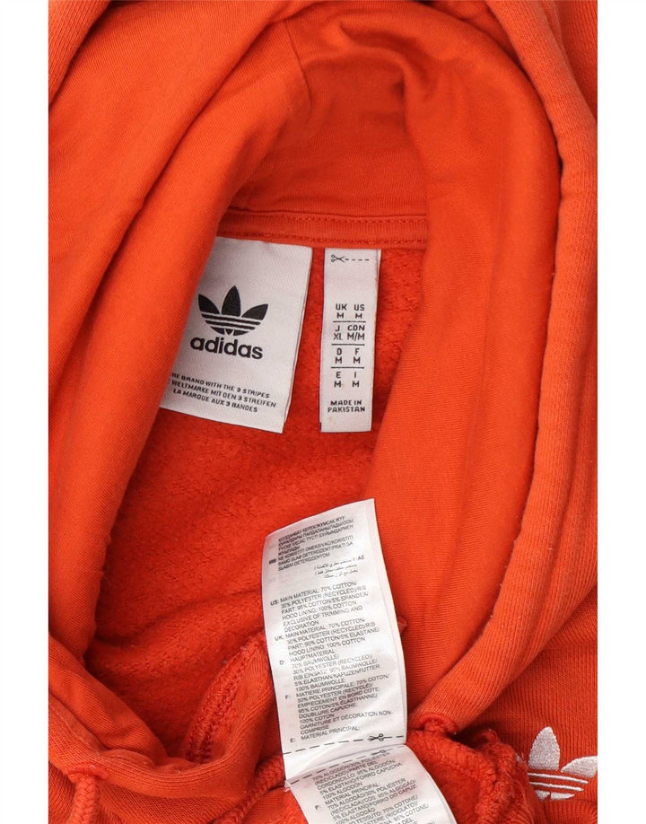 Adidas muška majica s kapuljačom srednje narančaste pamučne boje