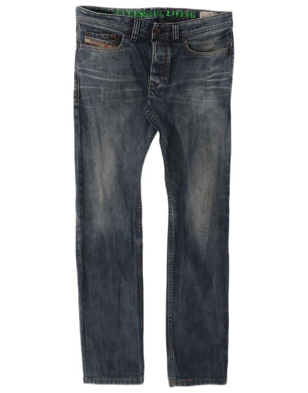 Diesel Mens Safado Regular Slim Straight Jeans W32 L31 Plavi pamuk