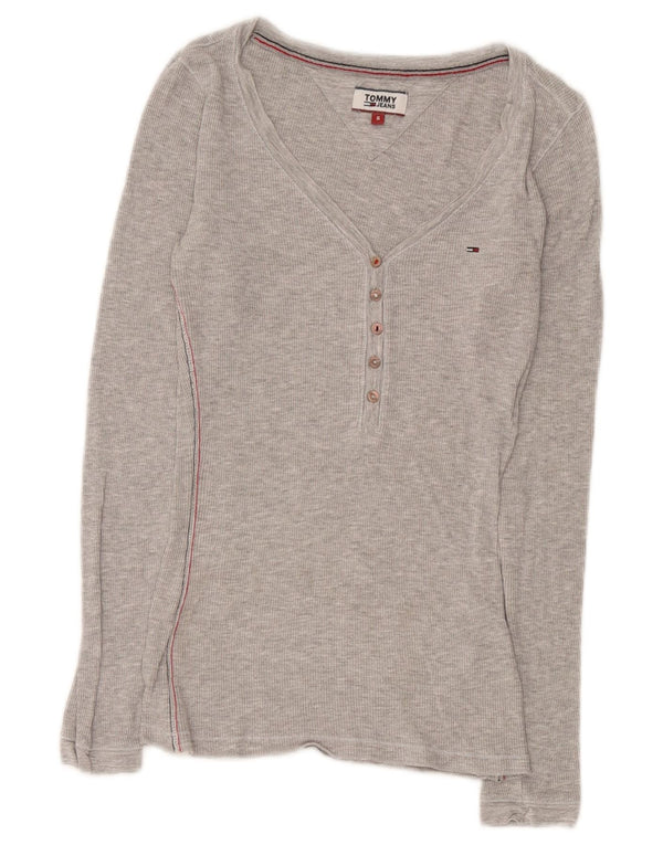 Tommy Hilfiger Ženska majica dugih rukava UK 8 Mala siva viskoza