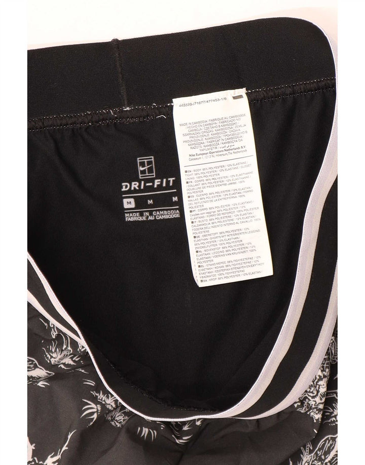 Nike Ženske Dri Fit Graphic Sport Shorts UK 14 Srednje crni poliester