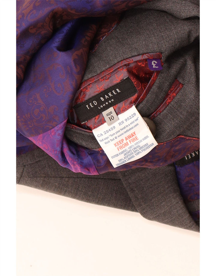Ted Baker Boys Jakna sa 2 gumba 9-10 godina siva djevičanska vuna