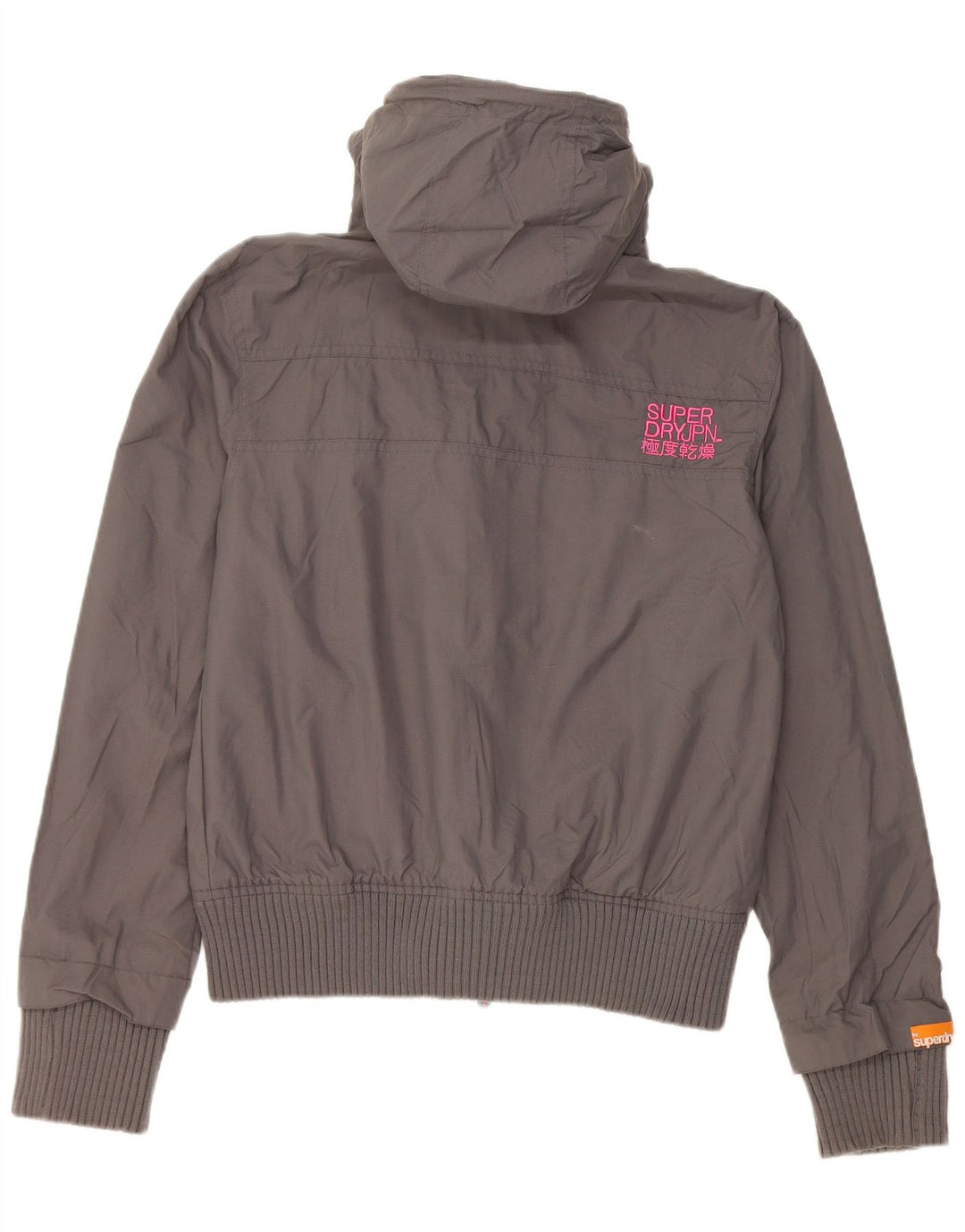 Superdry ženska kišna jakna s kapuljačom UK 16 Veliki sivi najlon