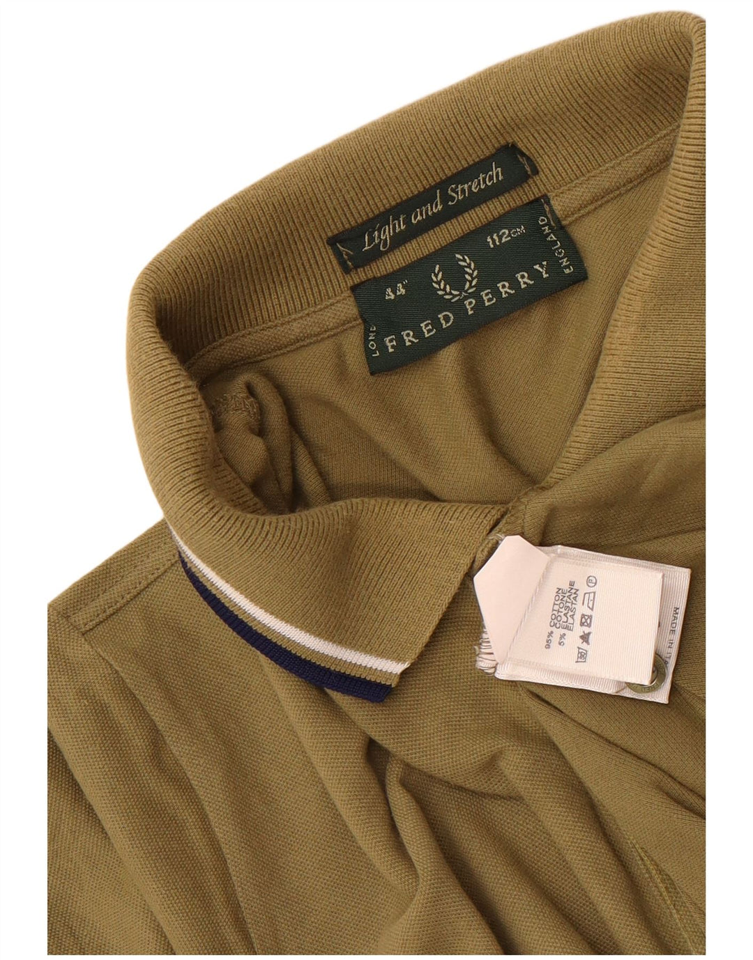 Fred Perry muška lagana i rastezljiva polo majica, srednji kaki pamuk