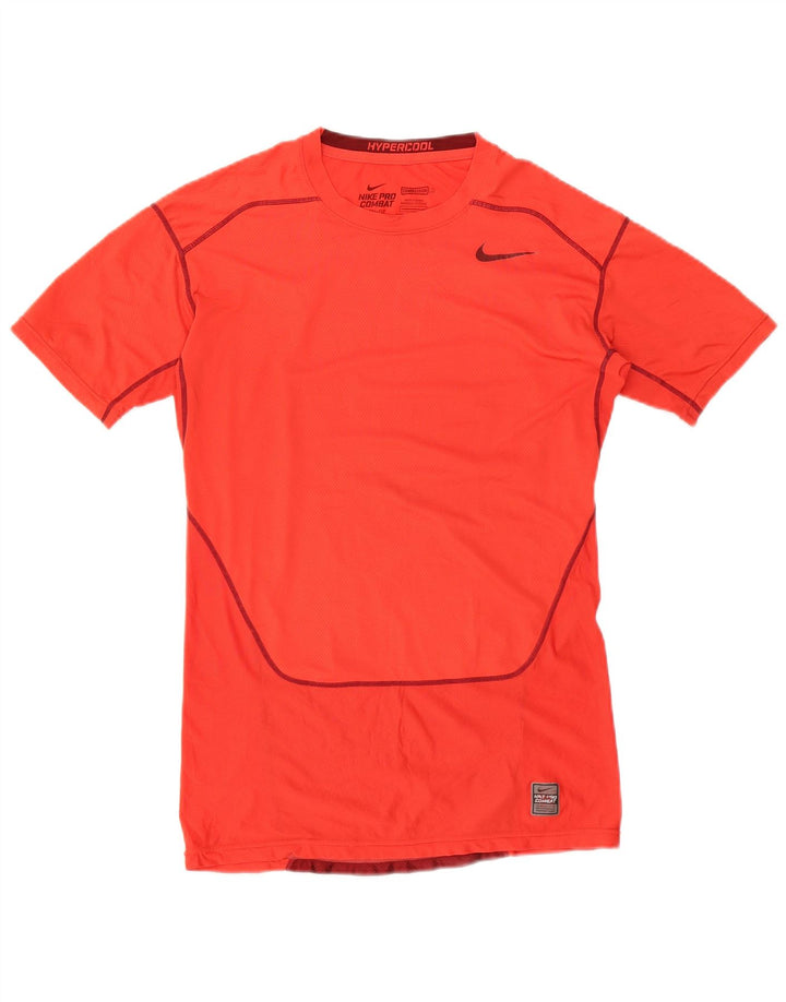 Nike Dri Fit T-Shirt Top Large Red Colourblock