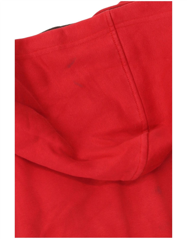 PUMA ženski pulover s kapuljačom s patentnim zatvaračem UK 16 Veliki crveni pamuk