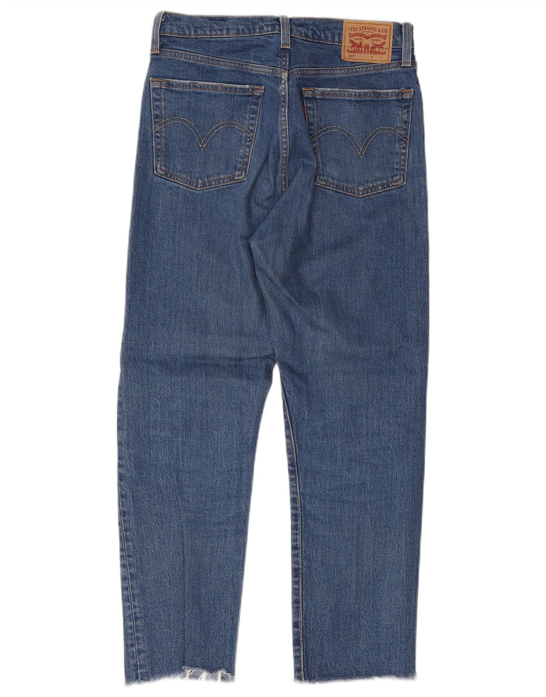 Levi's ženske 501 ravne traperice W27 L26 plavi pamuk