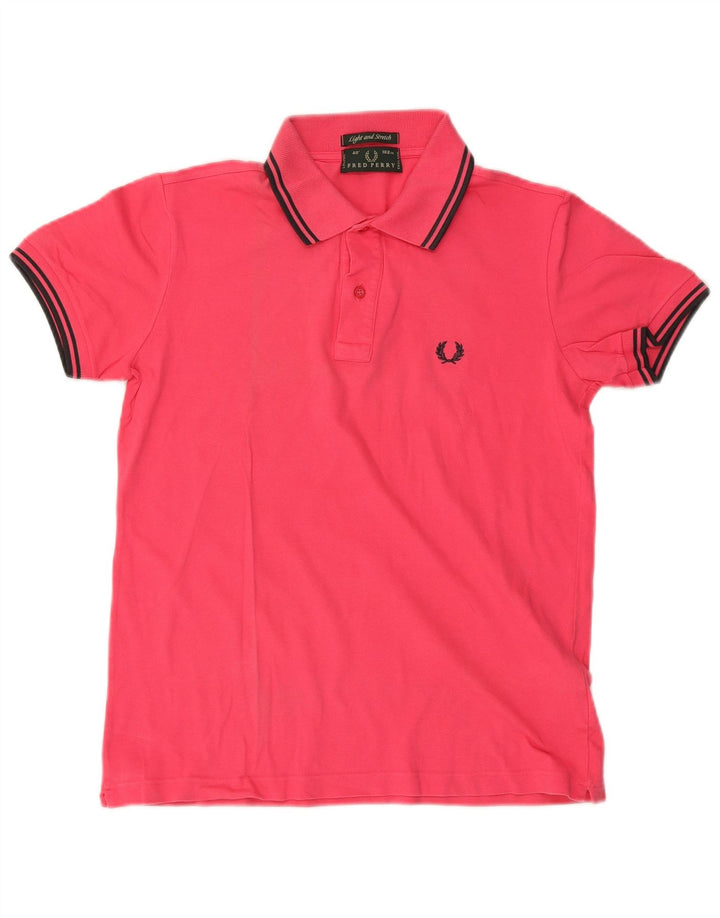 Fred Perry muška lagana i rastezljiva polo majica srednje ružičaste pamučne boje