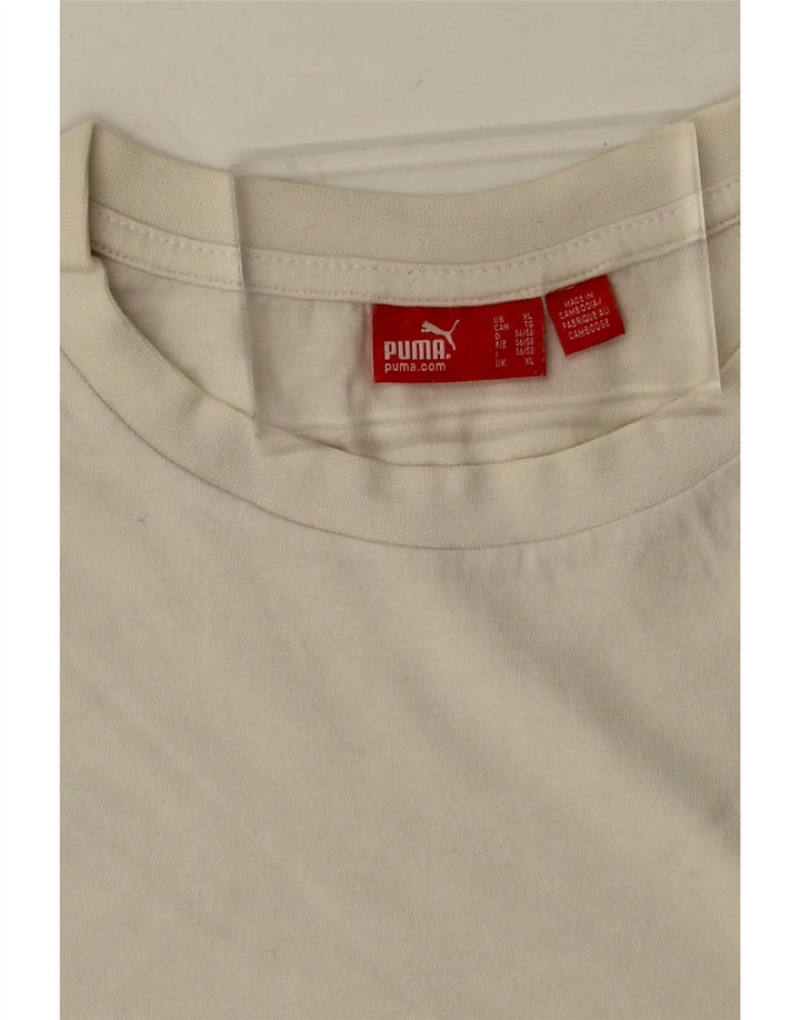 PUMA Mens Graphic T-Shirt Top XL White