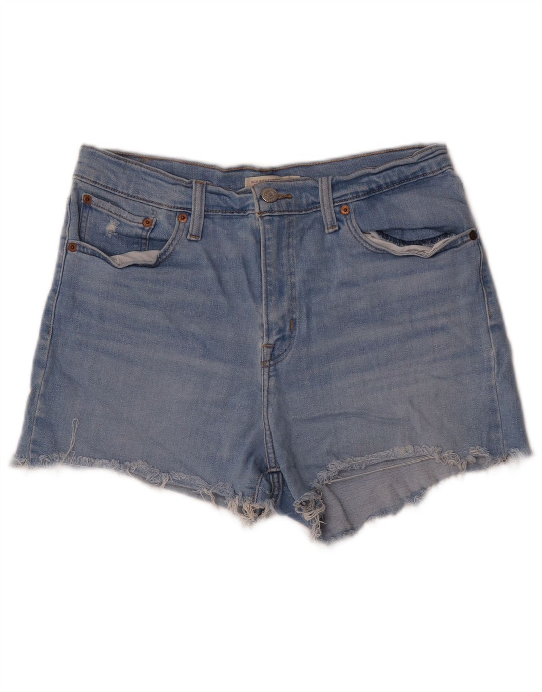 LEVI'S Ženske kratke traper hlače visokog struka W32 Veliki plavi pamuk