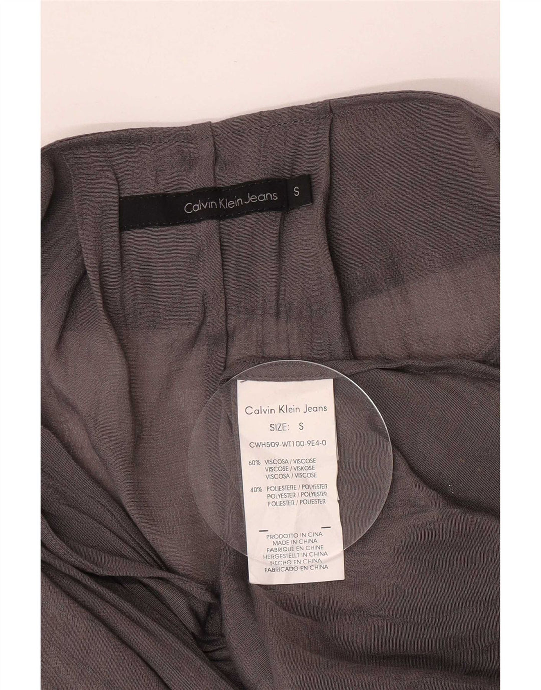 Calvin Klein Jeans ženski gornji dio prozirne prevelike bluze UK 10 Small Gray